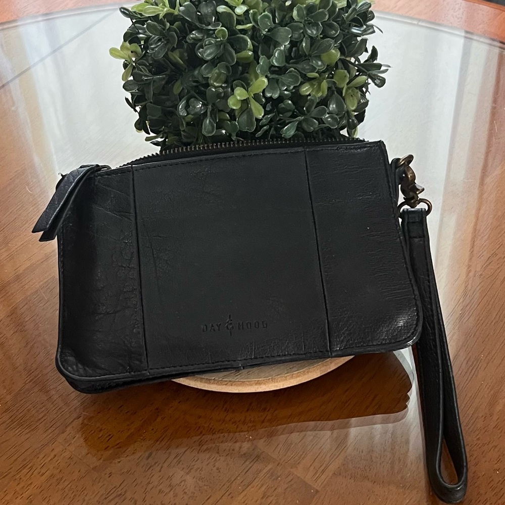 Day & Mood Leather Wristlet Black Good Condition